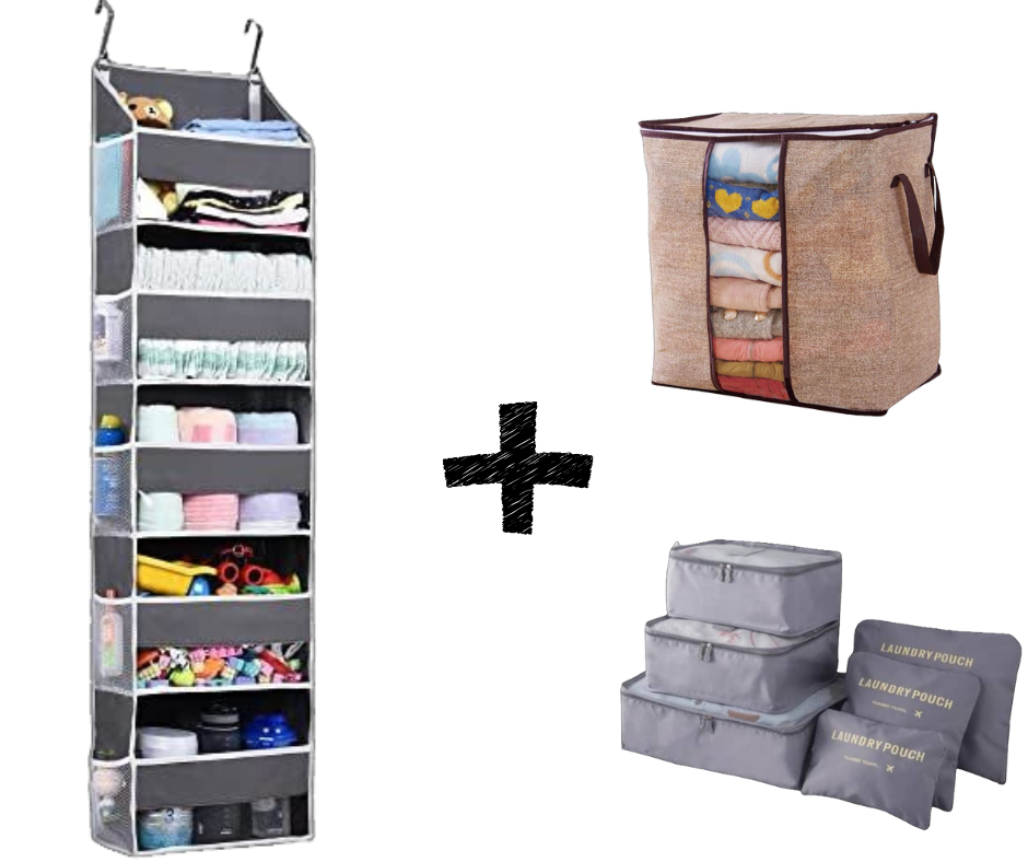 باك التنظيم 3 فى 1 (رف التخزين +صندوق كبير للتخزين +6 منظمات للتخزين)